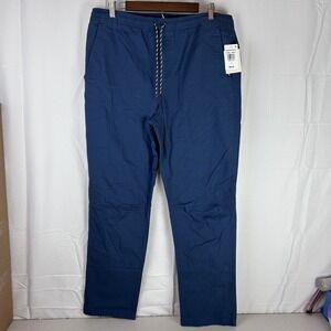 Reef Matthew‎ Stretch Twill Pants Mens Large Insignia Blue Drawstring Casual